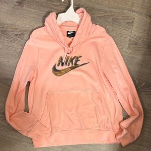 Nike Coral Hoodie with Logo